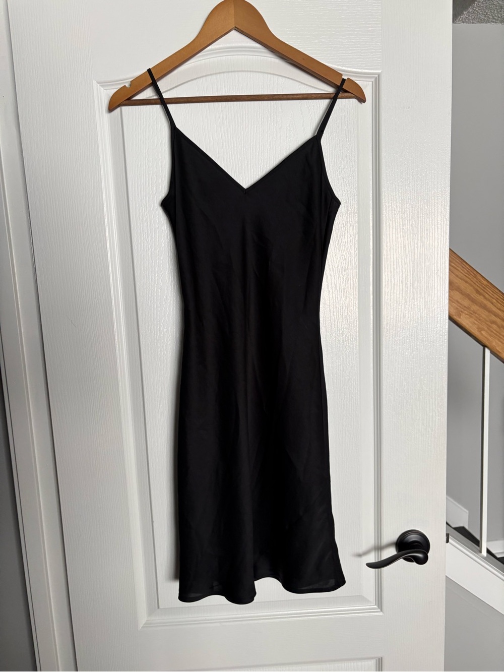 Aritzia Black Slip Dress with Spaghetti Straps